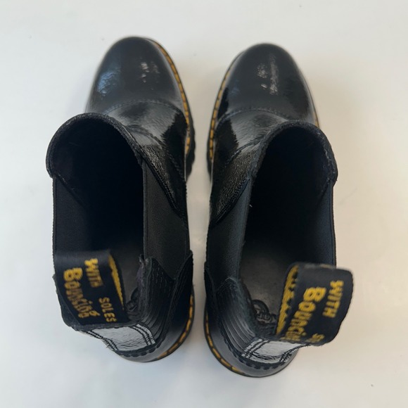 Dr. Martens Rozalie Platform‎ Chelsea Boots Black Patent Leather Womens Size 8 - Picture 8 of 9